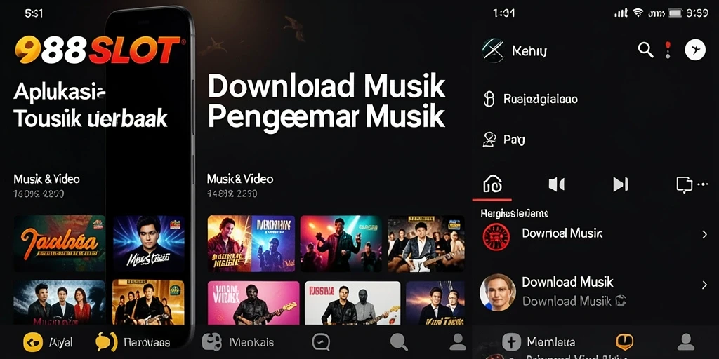Tampilan antarmuka utama 988SLOT untuk Download Musik yang intuitif.
