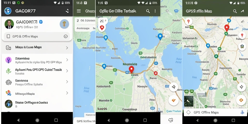 Antarmuka pengguna GACOR77 untuk navigasi GPS offline.