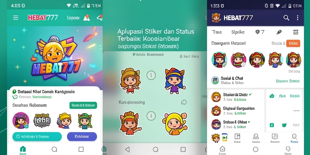 Tampilan antarmuka HEBAT777 yang user-friendly untuk stiker.