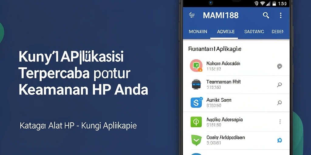 Tampilan antarmuka MAMI188 yang user-friendly dan fitur penguncian aplikasi.