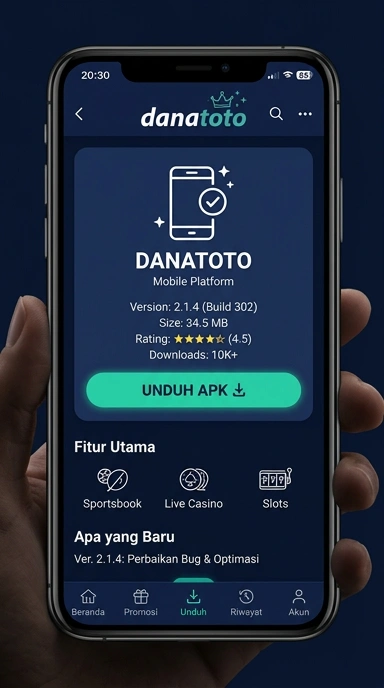 Tampilan halaman APK danatoto