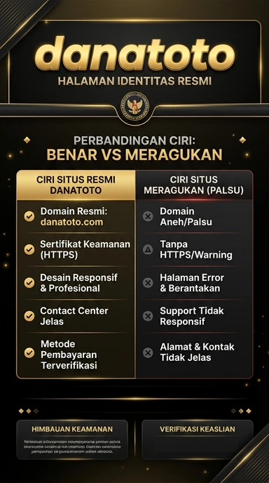 Tampilan kanal resmi danatoto